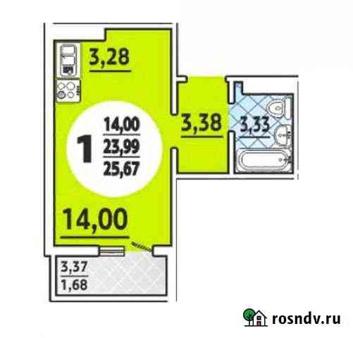 Квартира-студия, 25 м², 4/18 эт. на продажу в Ростове-на-Дону Ростов-на-Дону