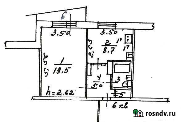 1-комнатная квартира, 38 м², 2/5 эт. на продажу в Рошале Рошаль - изображение 1