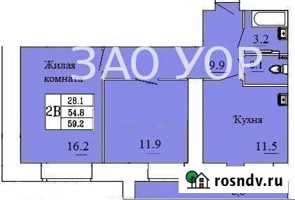 2-комнатная квартира, 59 м², 7/16 эт. на продажу в Чебоксарах Чебоксары - изображение 1
