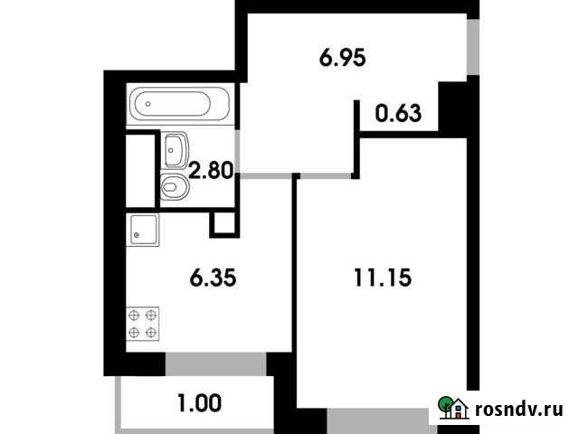 1-комнатная квартира, 28 м², 1/4 эт. на продажу в Лесном Городке Лесной Городок - изображение 1