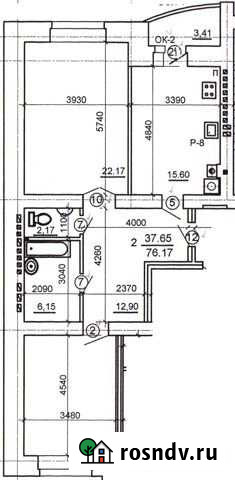2-комнатная квартира, 76 м², 2/9 эт. на продажу в Ейске Ейск - изображение 1