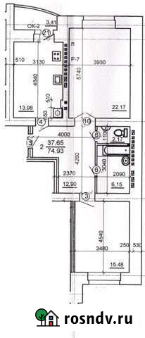 2-комнатная квартира, 74 м², 8/9 эт. на продажу в Ейске Ейск - изображение 1