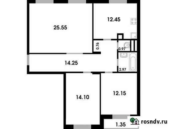 3-комнатная квартира, 84 м², 1/4 эт. на продажу в Лесном Городке Лесной Городок