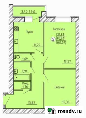 2-комнатная квартира, 67 м², 5/10 эт. на продажу в Пензе Пенза - изображение 1