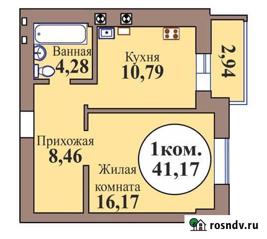 1-комнатная квартира, 41 м², 1/12 эт. на продажу в Васильково Васильково - изображение 1