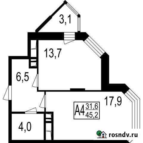 2-комнатная квартира, 42 м², 5/7 эт. на продажу в Пироговском Пироговский