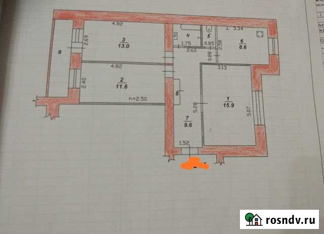 3-комнатная квартира, 65 м², 5/9 эт. на продажу в Елабуге Елабуга - изображение 1