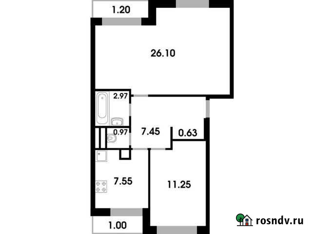 2-комнатная квартира, 59 м², 2/4 эт. на продажу в Лесном Городке Лесной Городок - изображение 1