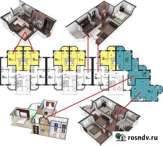 2-комнатная квартира, 58 м², 8/12 эт. на продажу в Астрахани Астрахань