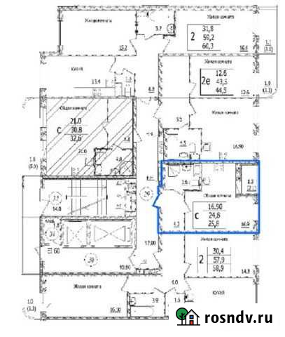 Квартира-студия, 25 м², 3/12 эт. на продажу в Буграх Бугры - изображение 1
