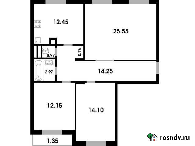 3-комнатная квартира, 84 м², 2/4 эт. на продажу в Лесном Городке Лесной Городок - изображение 1