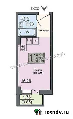 Квартира-студия, 19 м², 9/19 эт. на продажу в Воронеже Воронеж - изображение 1