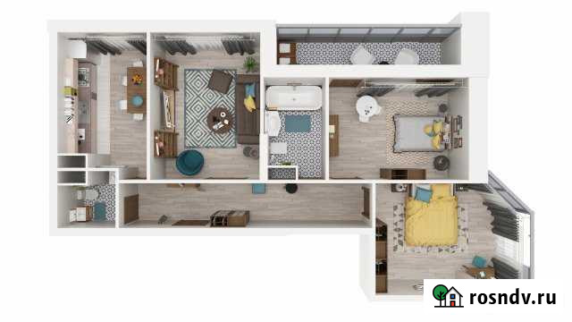 3-комнатная квартира, 90 м², 21/22 эт. на продажу в Волгограде Волгоград - изображение 1