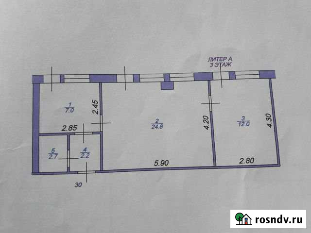 2-комнатная квартира, 48 м², 3/5 эт. на продажу в Сарах-Тюзе Сары-Тюз - изображение 1