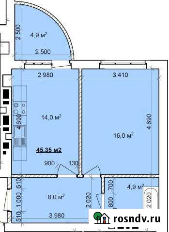 1-комнатная квартира, 45 м², 6/9 эт. на продажу в Таганроге Таганрог - изображение 1