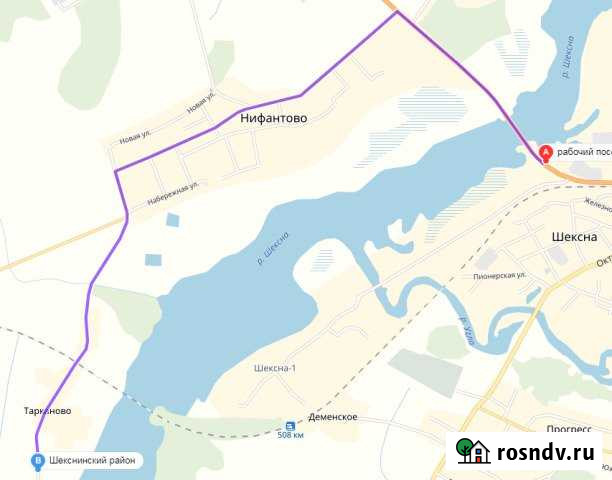 Участок СНТ, ДНП 16 сот. на продажу в Шексне Шексна - изображение 1