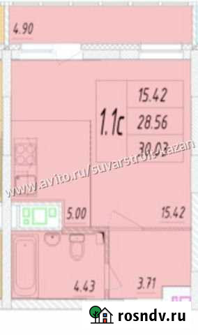 Квартира-студия, 30 м², 3/25 эт. на продажу в Казани Казань - изображение 1