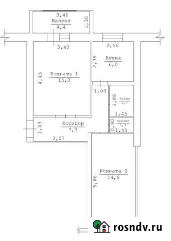 2-комнатная квартира, 48 м², 1/2 эт. на продажу в Салавате Салават - изображение 1