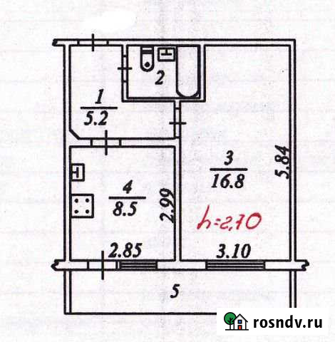 1-комнатная квартира, 33 м², 1/3 эт. на продажу в Ноябрьске Ноябрьск - изображение 1