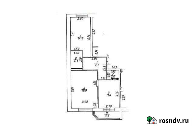 2-комнатная квартира, 63 м², 2/6 эт. на продажу в Пироговском Пироговский - изображение 1