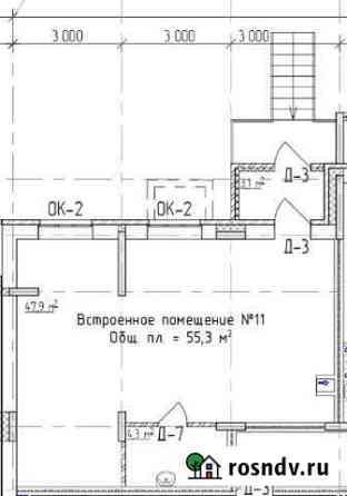 Помещение свободного назначения, 55.3 кв.м. Владимир
