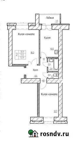 2-комнатная квартира, 53 м², 3/10 эт. на продажу в Благовещенске Благовещенск - изображение 1