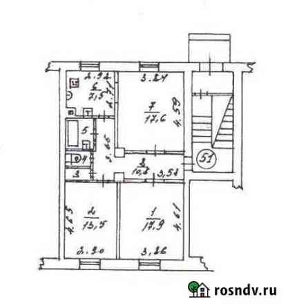 3-комнатная квартира, 72 м², 1/4 эт. на продажу в Павловском Посаде Павловский Посад