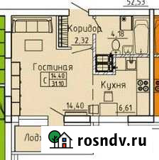 1-комнатная квартира, 31 м², 12/20 эт. на продажу в Липецке Липецк - изображение 1