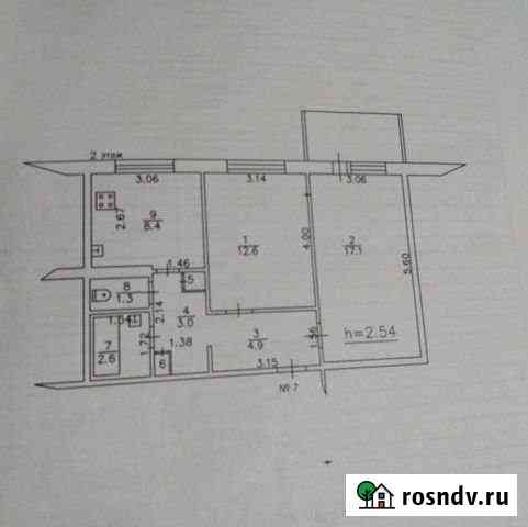 2-комнатная квартира, 50 м², 2/4 эт. на продажу в Мурыгино Мурыгино