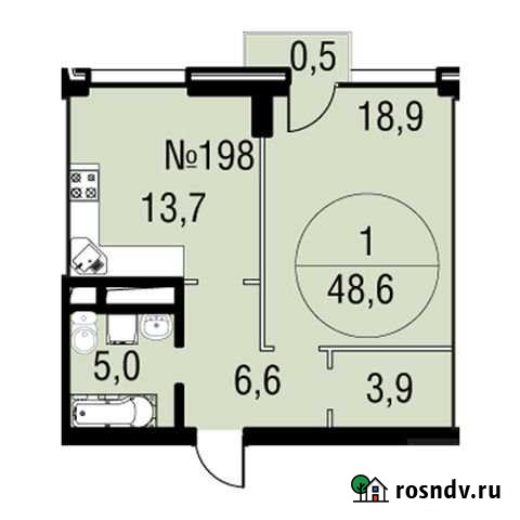 1-комнатная квартира, 48 м², 4/8 эт. на продажу в Химках Химки - изображение 1