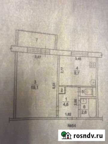 1-комнатная квартира, 39 м², 4/10 эт. на продажу в Тучково Тучково - изображение 1