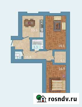 2-комнатная квартира, 70 м², 1/8 эт. на продажу во Всеволожске Всеволожск - изображение 1