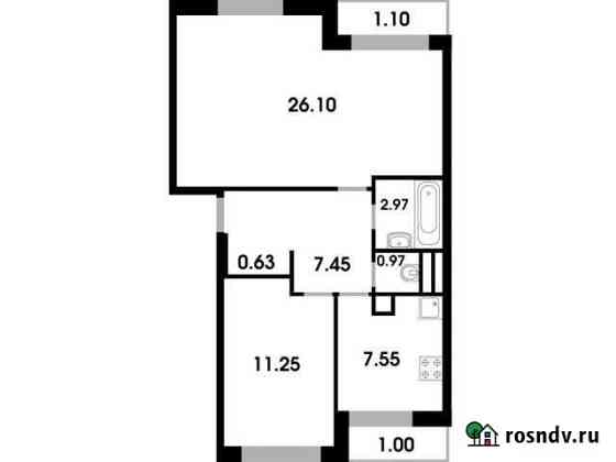 2-комнатная квартира, 59 м², 1/4 эт. на продажу в Лесном Городке Лесной Городок