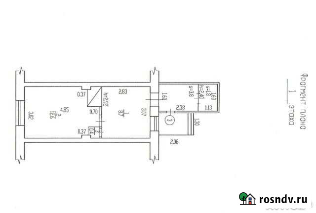 2-комнатная квартира, 22 м², 1/1 эт. на продажу в Унече Унеча - изображение 1