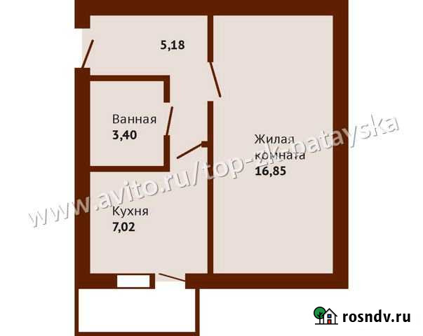 1-комнатная квартира, 35 м², 5/5 эт. на продажу в Батайске Батайск - изображение 1