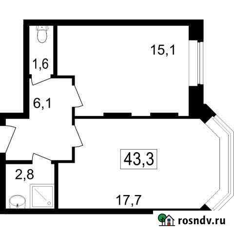 2-комнатная квартира, 43 м², 5/7 эт. на продажу в Пироговском Пироговский