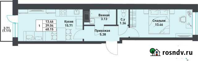 2-комнатная квартира, 40 м², 9/9 эт. на продажу в поселке Свердлова Свердлова - изображение 1