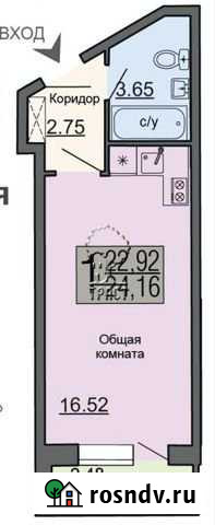 Квартира-студия, 24 м², 14/19 эт. на продажу в Воронеже Воронеж - изображение 1