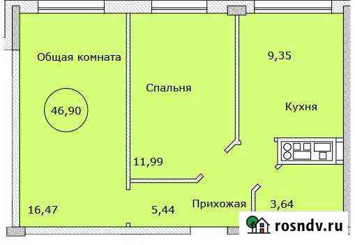 1-комнатная квартира, 46 м², 7/9 эт. на продажу в Яблоновском Яблоновский