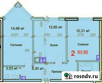 2-комнатная квартира, 54 м², 4/8 эт. на продажу в Геленджике Геленджик - изображение 1