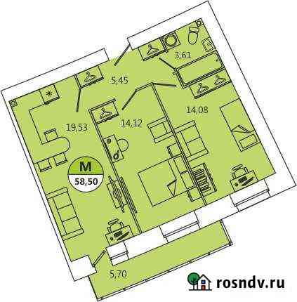 3-комнатная квартира, 59 м², 12/12 эт. на продажу в Северодвинске Северодвинск