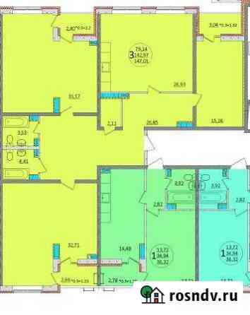 3-комнатная квартира, 147 м², 1/16 эт. на продажу в Краснодаре Краснодар