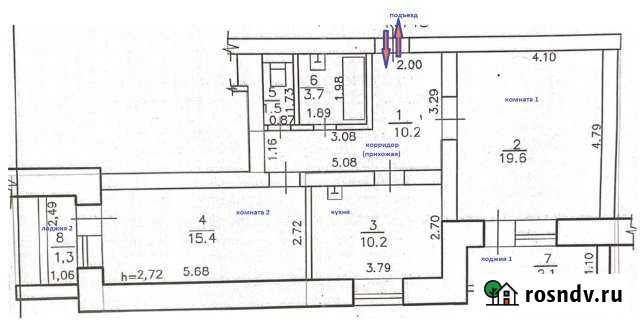 2-комнатная квартира, 64 м², 8/9 эт. на продажу в Забайкальске Забайкальск - изображение 1