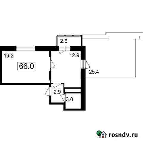 1-комнатная квартира, 66 м², 6/7 эт. на продажу в Пироговском Пироговский