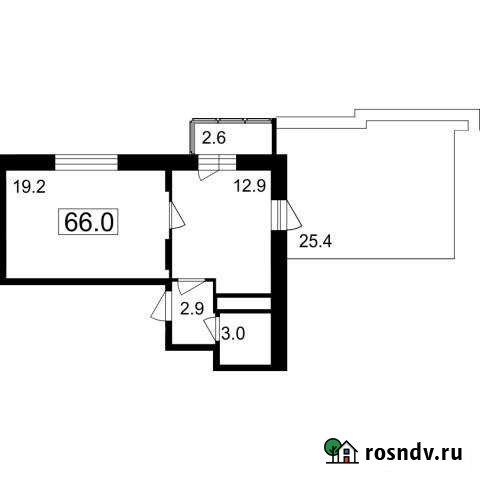 1-комнатная квартира, 66 м², 6/7 эт. на продажу в Пироговском Пироговский - изображение 1
