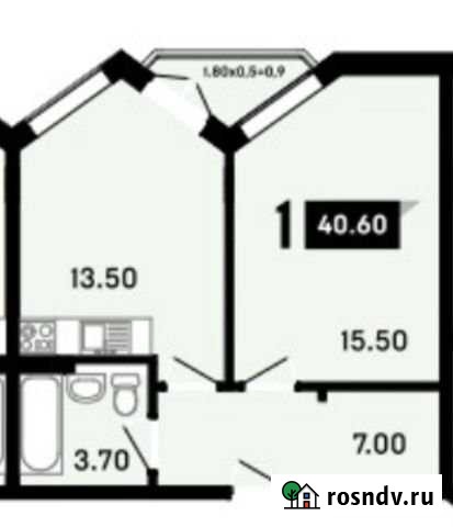 1-комнатная квартира, 40 м², 4/16 эт. на продажу в Анапе Анапа - изображение 1