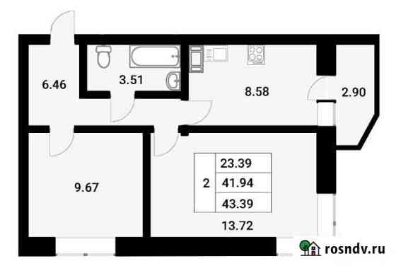 2-комнатная квартира, 43 м², 4/8 эт. на продажу в Сертолово Сертолово
