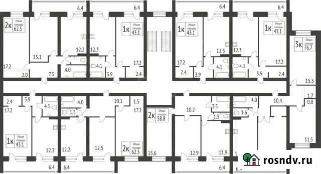 1-комнатная квартира, 43 м², 2/3 эт. на продажу в Брянске Брянск - изображение 1