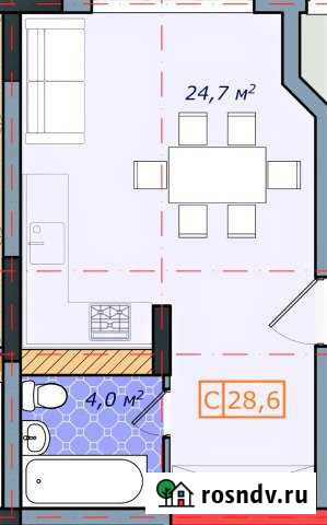 Квартира-студия, 28 м², 1/3 эт. на продажу в Новороссийске Новороссийск - изображение 1