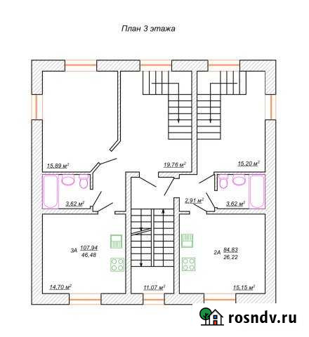 3-комнатная квартира, 104 м², 3/4 эт. на продажу в Ульяновске Ульяновск - изображение 1